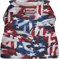 Дабулиу 4 јули Тенк Топ Жените Опремени Американско Знаме Смешно О Вратот Блузи Без Ракави Патриотски Меморијален Ден Кошула