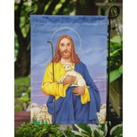 Каролини Богатства ААХ8215ГФ Исус Добриот Пастир држи Јагнешко Знаме Градина Големина Мала, разнобојна