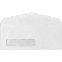 Luxpaper прозорец коверти, 3 8, светло бело, 500 пакувања