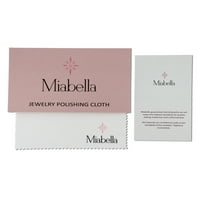 Miabella Women 2- Carat T.G.W. Создаден бел сафир 10kt бело злато 2-парче овален невестински сет