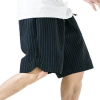Хаит Машки Врвки Странични Џебови Дното Класично Вклопување Карирани Летни Кратки Панталони Дизајн На Празнични Ленти Панталони