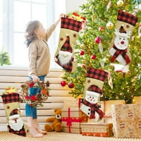 Иопко Божиќни Чорапи Украси За Новогодишна Елка Божиќни Украси Торба За Подароци Неткаени Божиќни Чорапи Украси Цртани Божиќни
