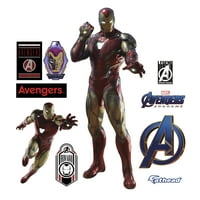 Одмаздници на Fathead: Endgame - Iron Man со Gauntlet - Life -Size официјално лиценциран Marvel Отстранлив wallид