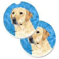 Каролини Богатства SC9133BUCARC Blue Labrador Сет На Држач За Чаши Автомобилски Подлоги Големи, разнобојни