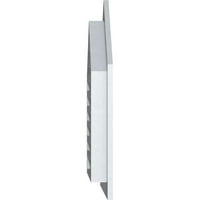 Ekena Millwork 34 W 36 H врв на врвот на теренот за проветрување: Функционален, PVC Gable Vent W 1 4 рамка за рамна трим