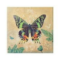 Студената цветна пеперутка гроздобер шема на животни и инсекти галерија за сликање завиткано платно печатење wallидна уметност