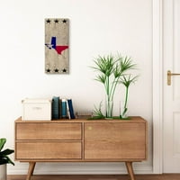 Tuphel Industries Texas The Mather State Star Star Textured Design Design Canvas wallидна уметност од Кимберли Ален