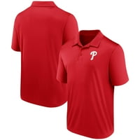Машка фанатици брендирана црвена Филаделфија Филис Примарно лого Поло кошула