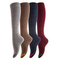 Прекрасни Парови На Big Голема Девојка Памучни Чорапи За Чизми До Колена H Големина L XL