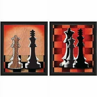 Шаховска забава wallидна уметност, сет од 2