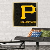 Питсбург Пирати-Логото Ѕид Постер, 22.375 34