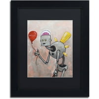 Трговска марка ликовна уметност „насмевка“ платно уметност од Крег Снодграс, црн мат, црна рамка