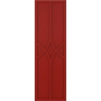 Екена мелница 18 W 31 H TRUE FIT PVC CEDAR PARK FIXED MONTING SULTTERS, FIRE RED