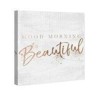 Винвуд студио типографија и цитати wallидни уметности платно печати „Добро утро убаво розово злато“ Цитати за убавина и изреки