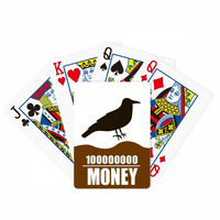 Црна Врана Симпатична Животните Портрет Покер Играње Карти Смешни Рака Игра