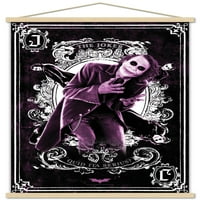 Стрип Филм - Темниот Витез - Џокер Играње Картичка Ѕид Постер Со Дрвена Магнетна Рамка, 22.375 34