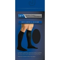 Машка Цврста Компресија Медицински Чорапи За Нозе, Големи, Црни