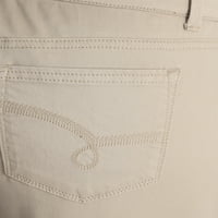 Putlyенски панталони со манжетни со тексас капри панталони со тексас