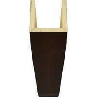 Екена Милхаурд 8 W 8 H 12'l 3-еднострана песочна ендрутанска фау дрвена тавана зрак, премиум махагони