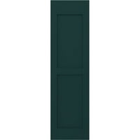 Ekena Millwork 15 w 38 h Americraft Две еднакви рамни плочи за надворешни работи на рамен панел, термички зелени