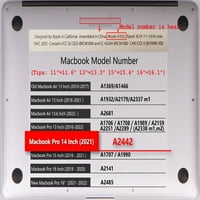 Каишек Хард Случај Само Компатибилен-Ослободување MacBook Pro 14 Со Touch Id Тип C Модел: A Креативен B 99