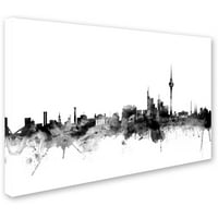 Трговска марка ликовна уметност Берлин Германија Skyline B & W Canvas Art by Michael Tompsett