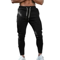 злекејико панталони со повеќе џебни панталони секојдневен спортски патент машки џеб фитнес машки панталони