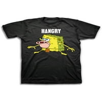 Машка сунѓер hangry мем графичка маица со кратки ракави