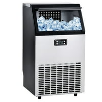 Слободна комерцијална машина за создавање мраз 100 bs 24h, автоматско вградено автоматско вметнување на вода чистиот производител на мраз со лажичка, идеален за супер?
