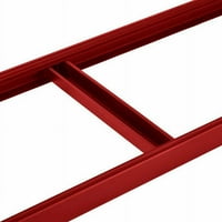 Мускулна решетка 77 W 24 D 72 H 4-полица заварен решетка, црвена